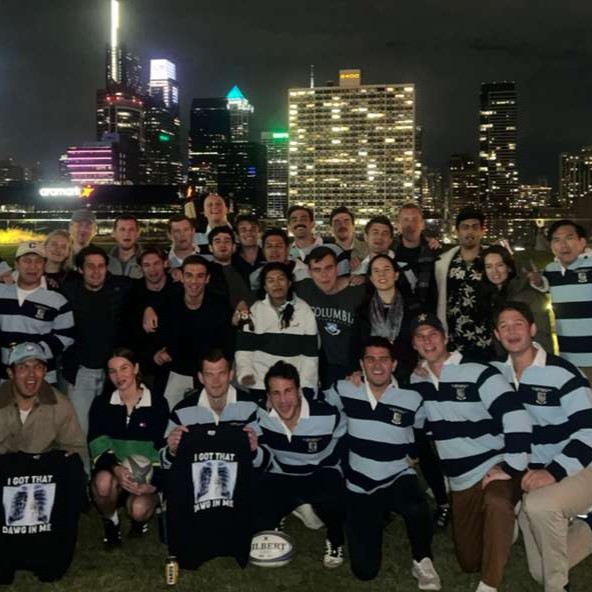 High-energy rugby action